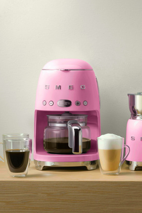 50's Retro Style Pembe Filtre Kahve Makinesi Dcf02pkeu Image 0