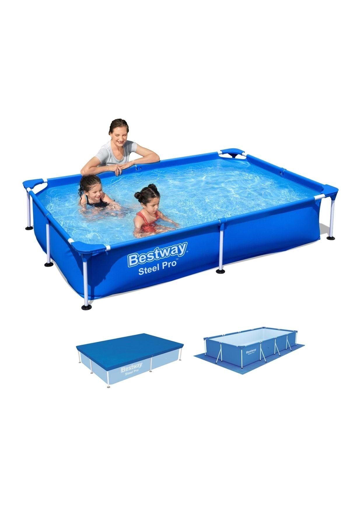 BESTWAY Dikdörtgen Prefabrik Havuz Set Bw449 56401 221 Cm X 150 Cm