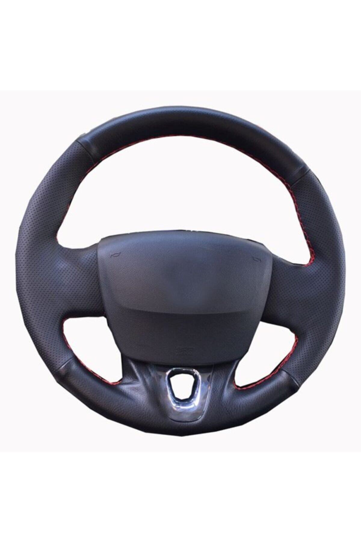 Fox Renault Scenic 2013-16 Deri Direksiyon Kılıfı Araca Özel Dikmeli Dikişli