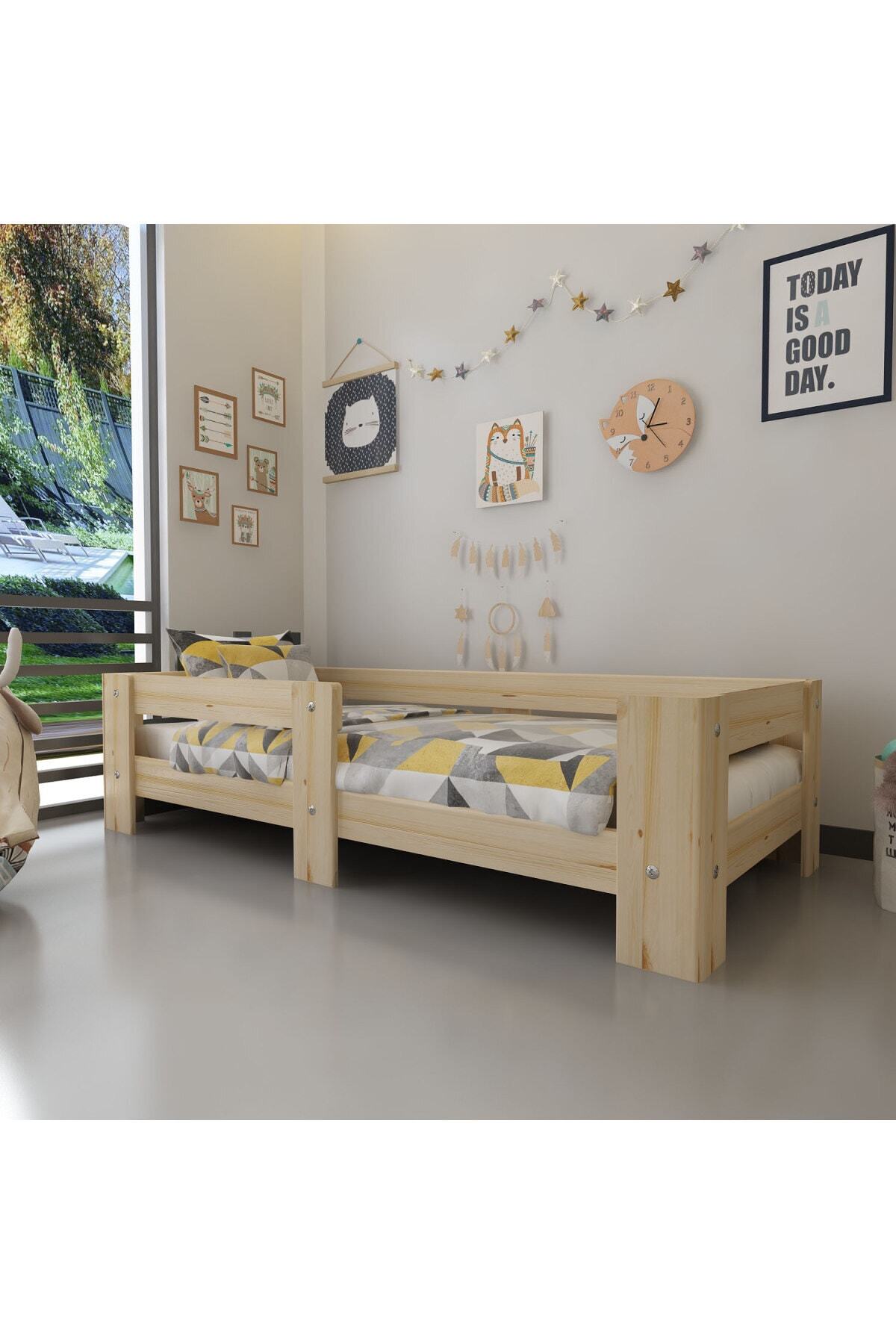 Festival Mobilya Montessori Yatak, Full Çam Ağaç Karyola, Montessori Karyola, A8037-80x170