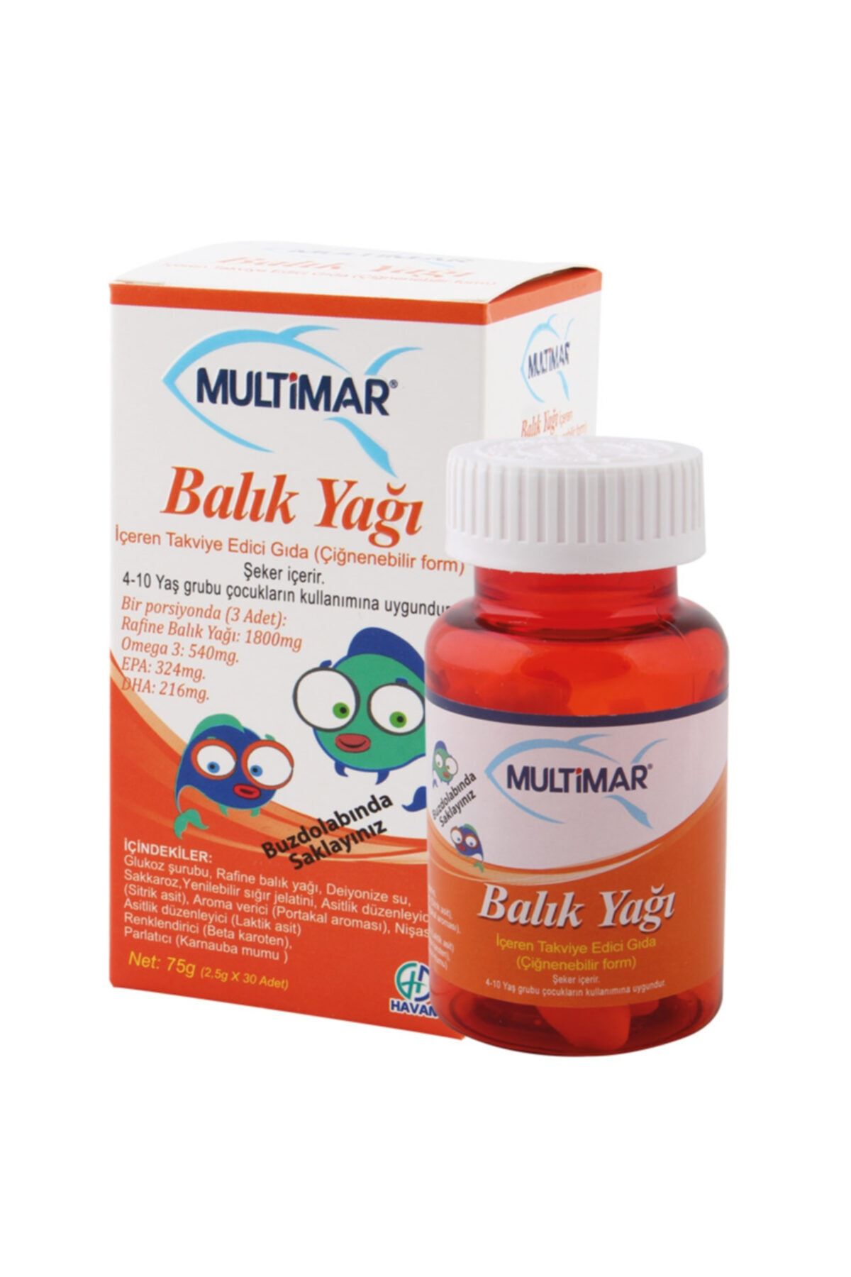 Multimar Balık Yağı 30 Gummies Çiğnenebilir Form