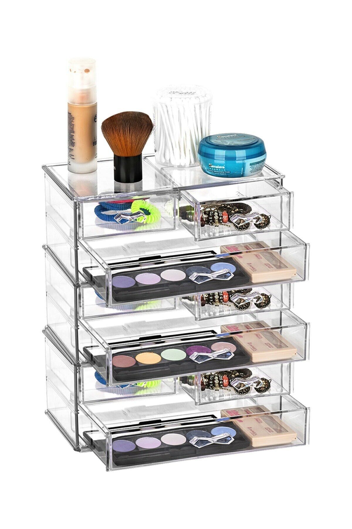 GİLLİ STORE 6 Katlı 9 Çekmeceli Makyaj Organizer Takı Ve Kozmetik, Aksesuar Düzenleyici