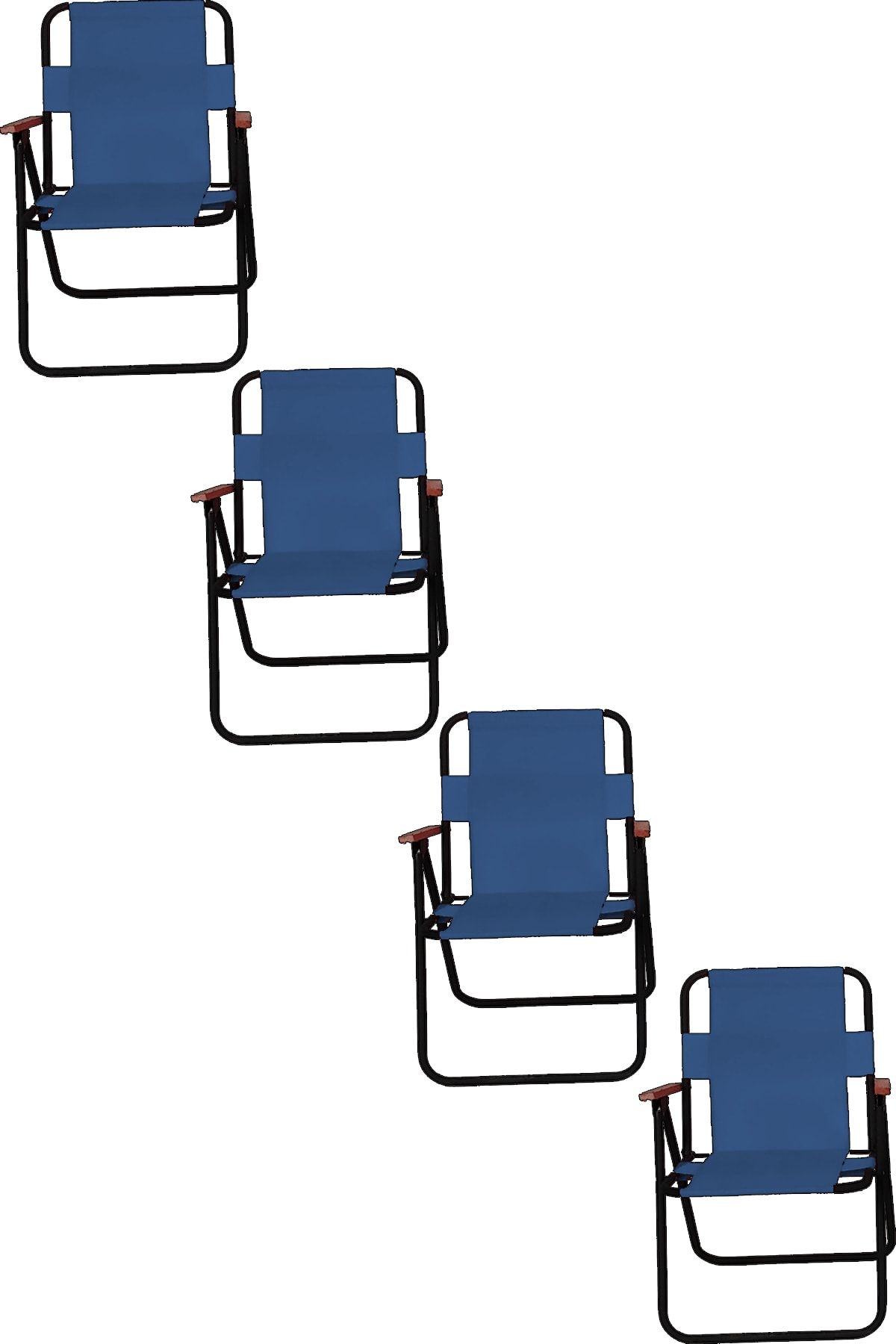 İron Home Katlanabilir Kamp Sandalyesi 4'lü Set