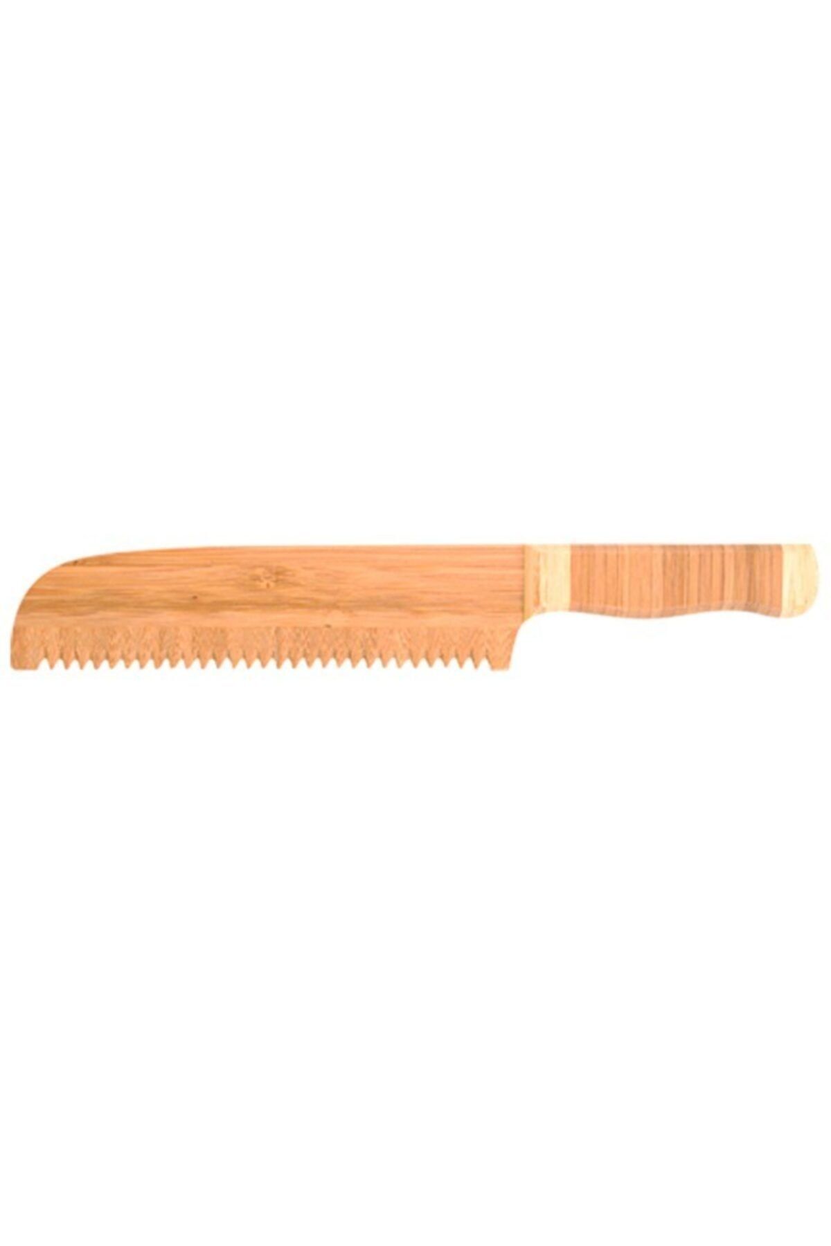 Çokuygunuz Tırtıklı Bambu Bıçağı Pasta Ekmek Kek Kesme Aparatı Kesici Bıçak