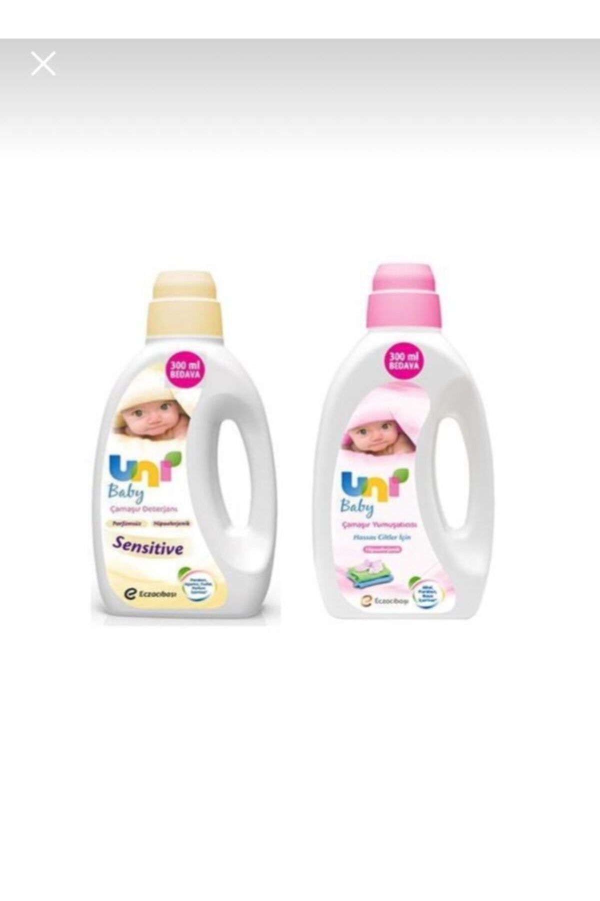 Uni Baby ( Hipoalerjenik) Sensitive Hassas Ciltler Için Çamaşır Deterjanı Ve Yumuşatıcısı 2 Li Paket