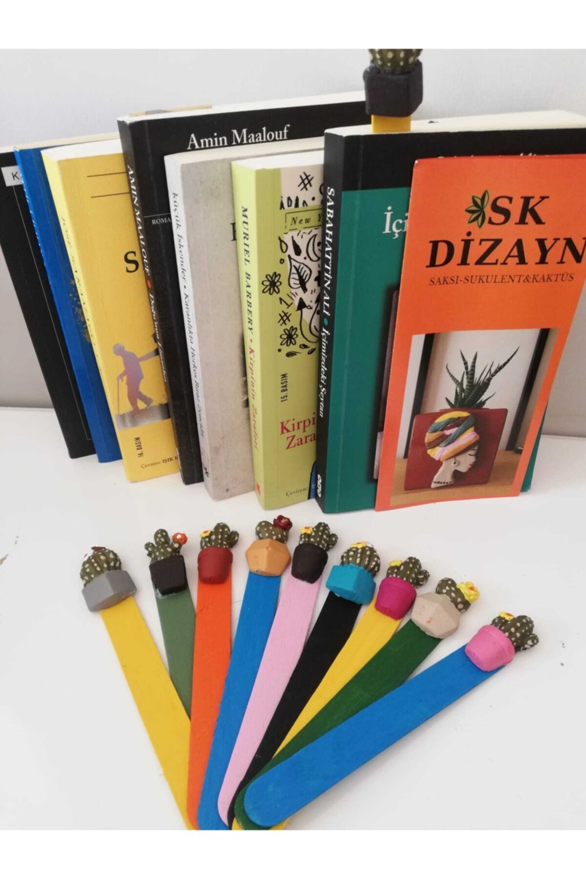 SK DİZAYN Kaktüs Figürlü Kitap Ayracı