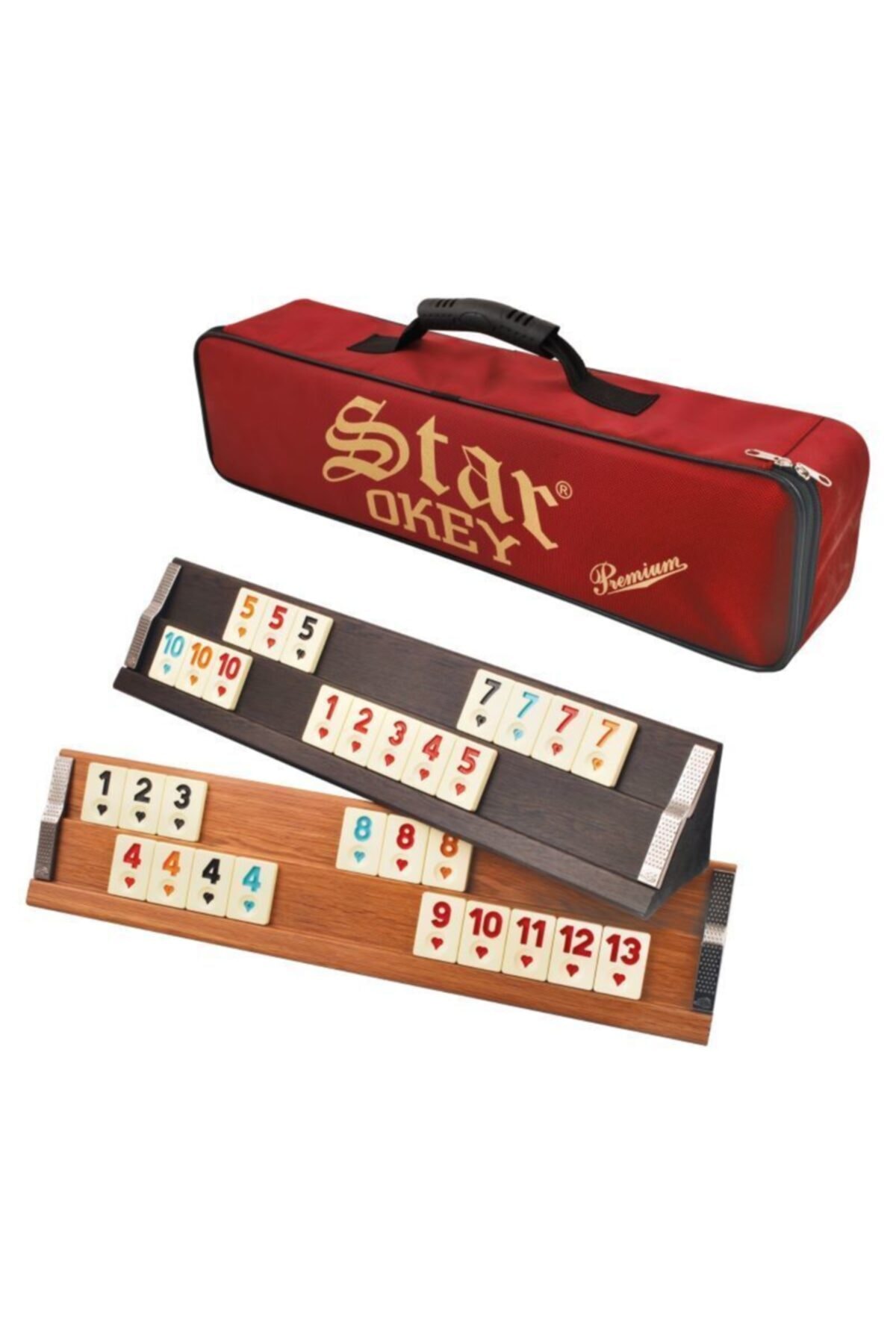 Star Okey Premıum Ahşap Okey Takımı Çantalı Açık Renk