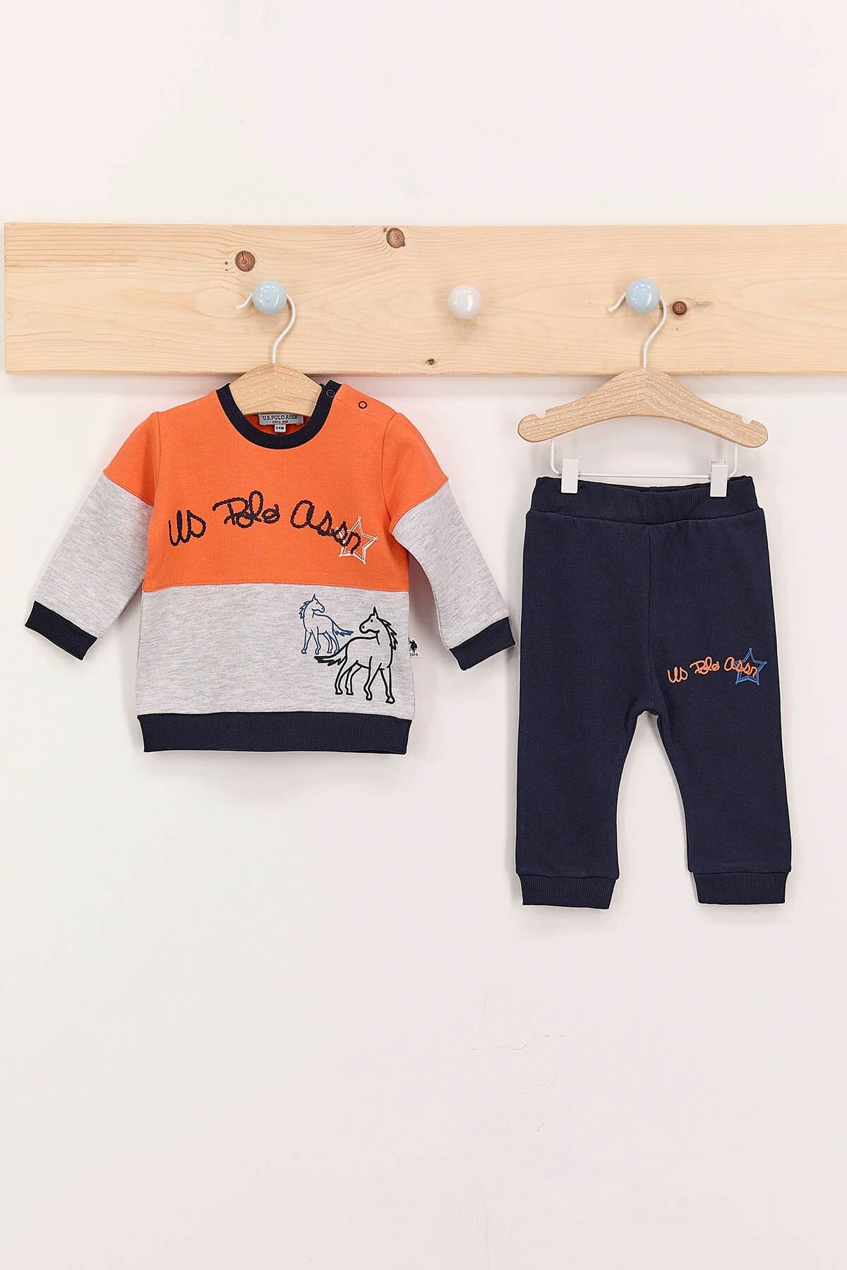 U.S. Polo Assn. U.s. Polo Assn Turuncu Erkek Bebek Eşofman Takımı