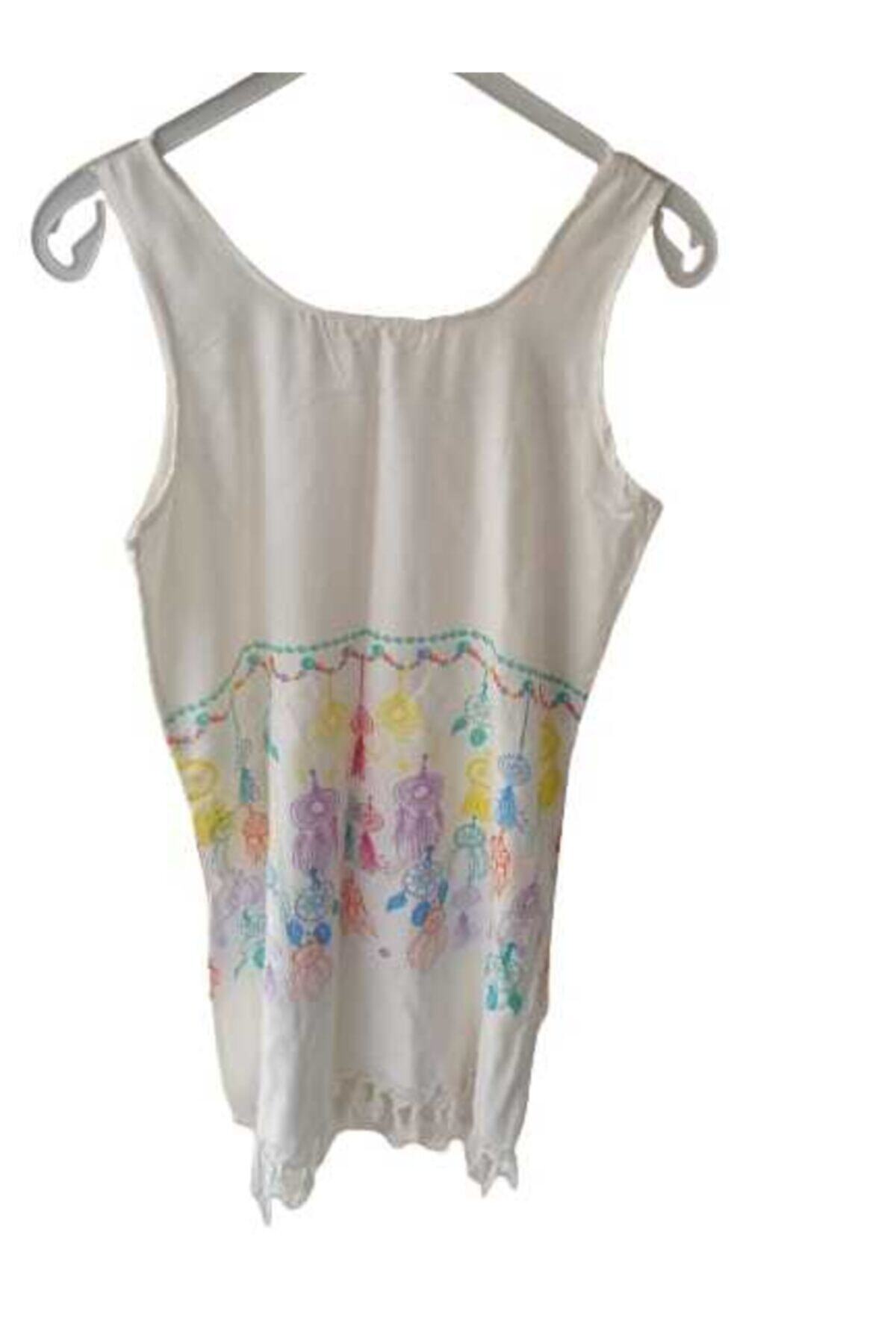 Deniz Yıldızı Home Buldan Bezi Askılı Plaj Elbisesi