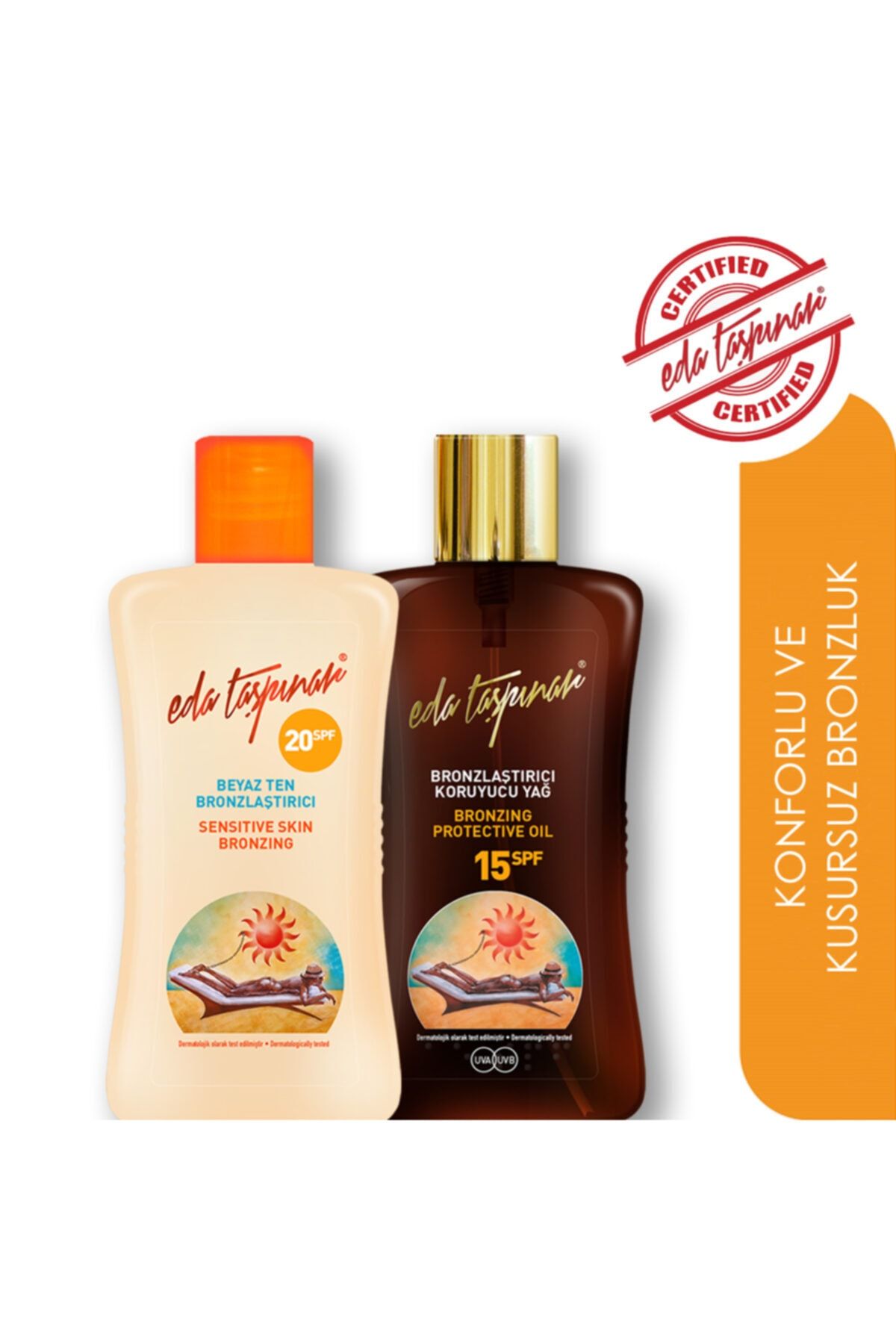 Eda Taşpınar Bronzlaştırıcı Koruyucu Yağ Spf15 200ml Beyaz Ten Bronzlaştırıcı 200ml