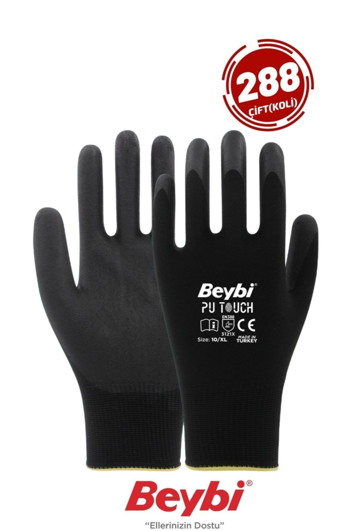 urgancıoğlu Beybi Pu Touch Poliüretan Polyester Iş Eldiveni 10 Beden 288 Çift Koli