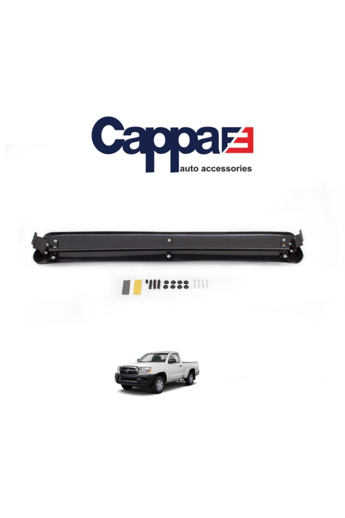 Cappafe Toyota Hilux Ön Cam Güneşliği Siperlik Akrilik Vizör Şapka Terek (Abs) Piano Black 2006-2012