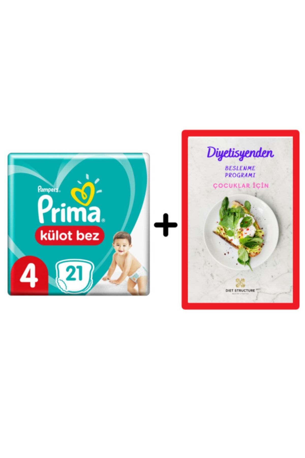 Prima Külot Bebek Bezi 4 Beden 21 Adet Maxi Tekli Paket + Diyetisyenden Çocuk Beslenme Programı
