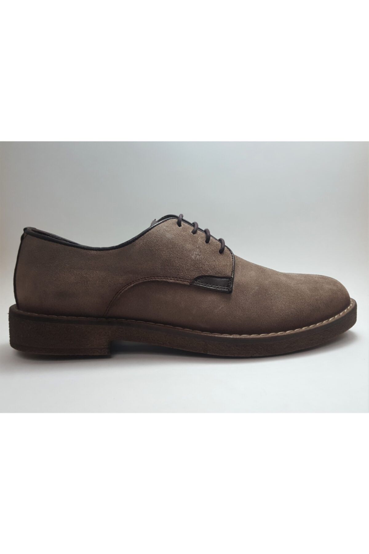 TKN SHOES Tkn-1098 Hakiki Deri Süet Kum Rengi Oxford Erkek Ayakkabı