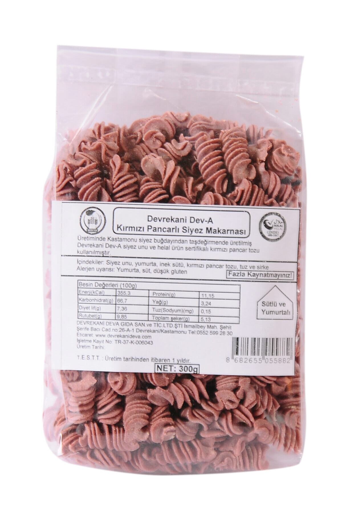 Devrekani DevA Kastamonu Kırmızı Pancarlı Siyez Makarnası 300 Gr