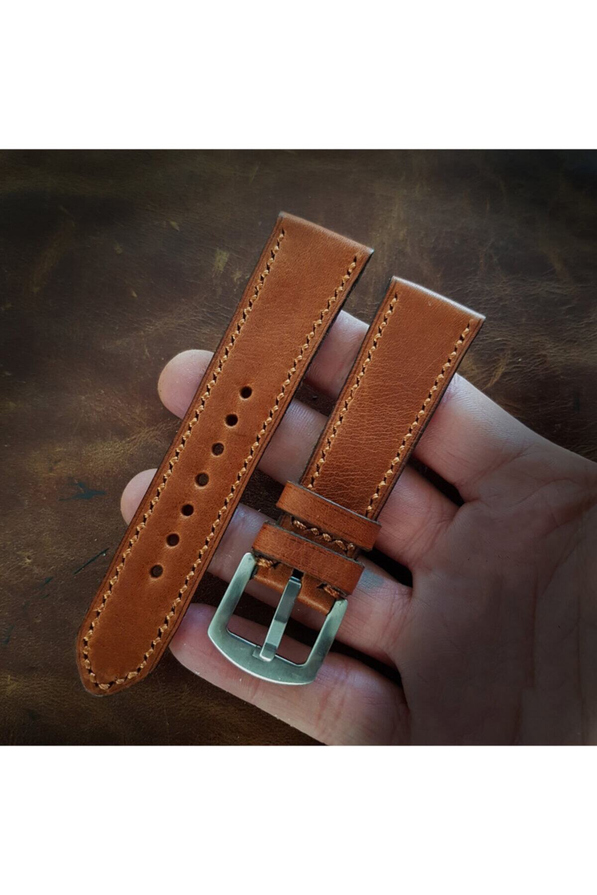 Ventum Craft 20mm Taba Full Dikiş El Yapımı Deri Kordon