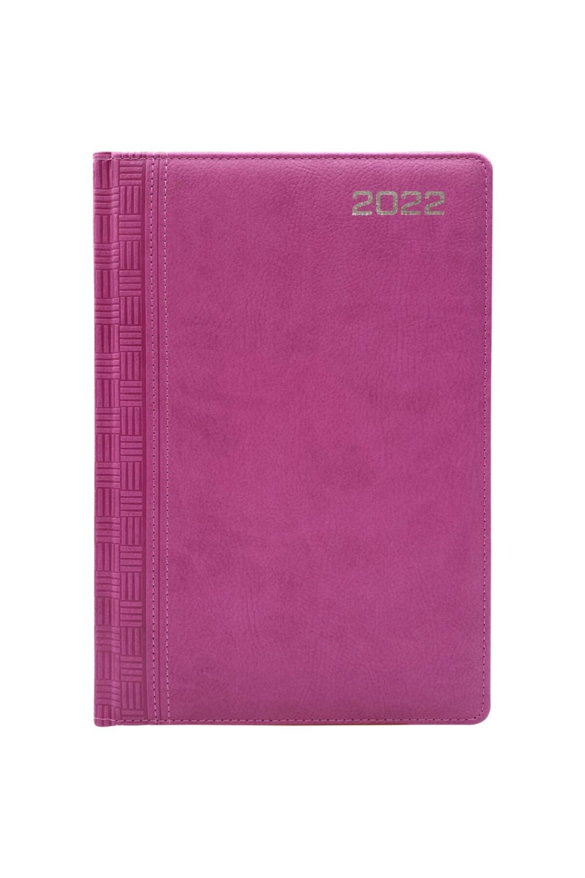 KILAVUZ REKLAM 16x24 cm Termo Deri Günlük 2022 Ajanda Pembe