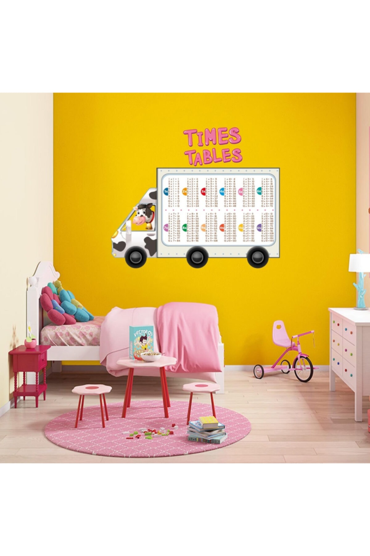 Kt Grup Sevimli Şoför Çarpım Tablosu Eğitici Duvar Sticker