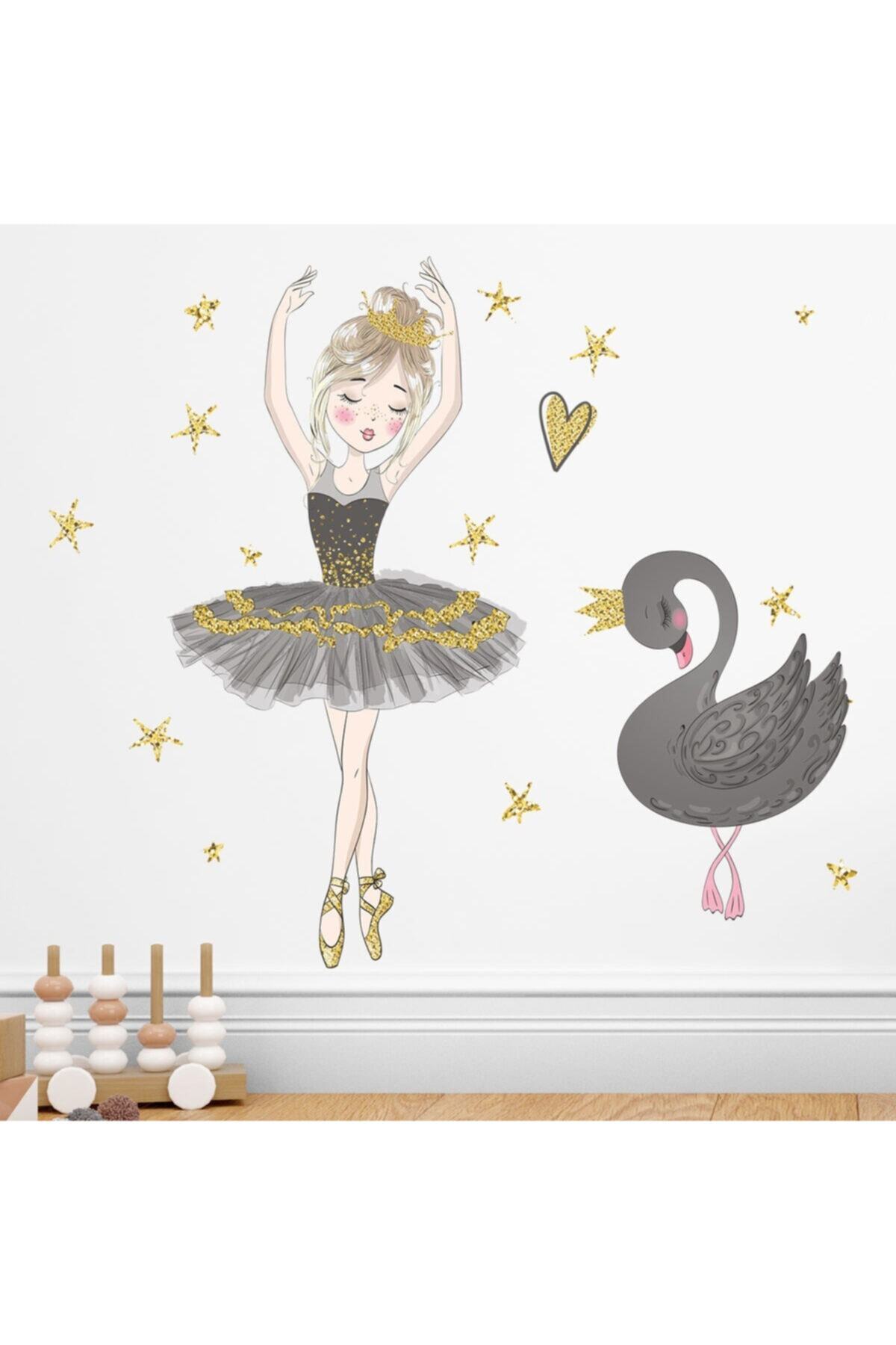 Kt Grup Balerin Ve Kuğu Çocuk Odası Duvar Sticker