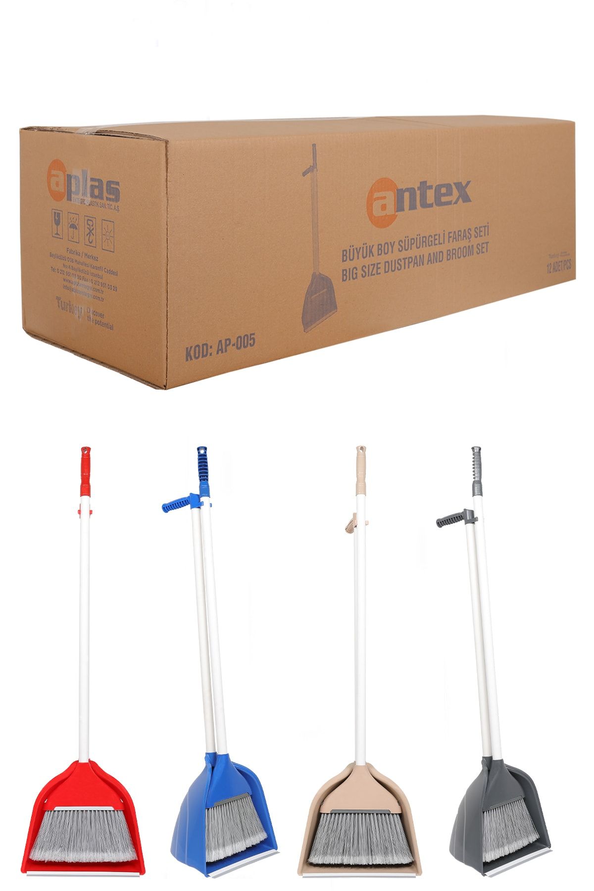 Antex 12'li Büyük Hazneli Faraş Set