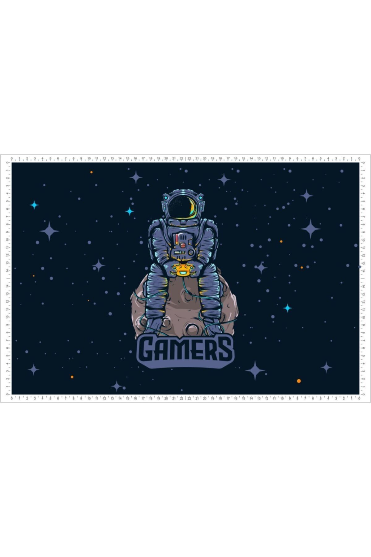 Kayacık Matbaası Gamer Astronot Stıcker / Laptop Kapak Etiketi / Ajanda Kapak Etiketi