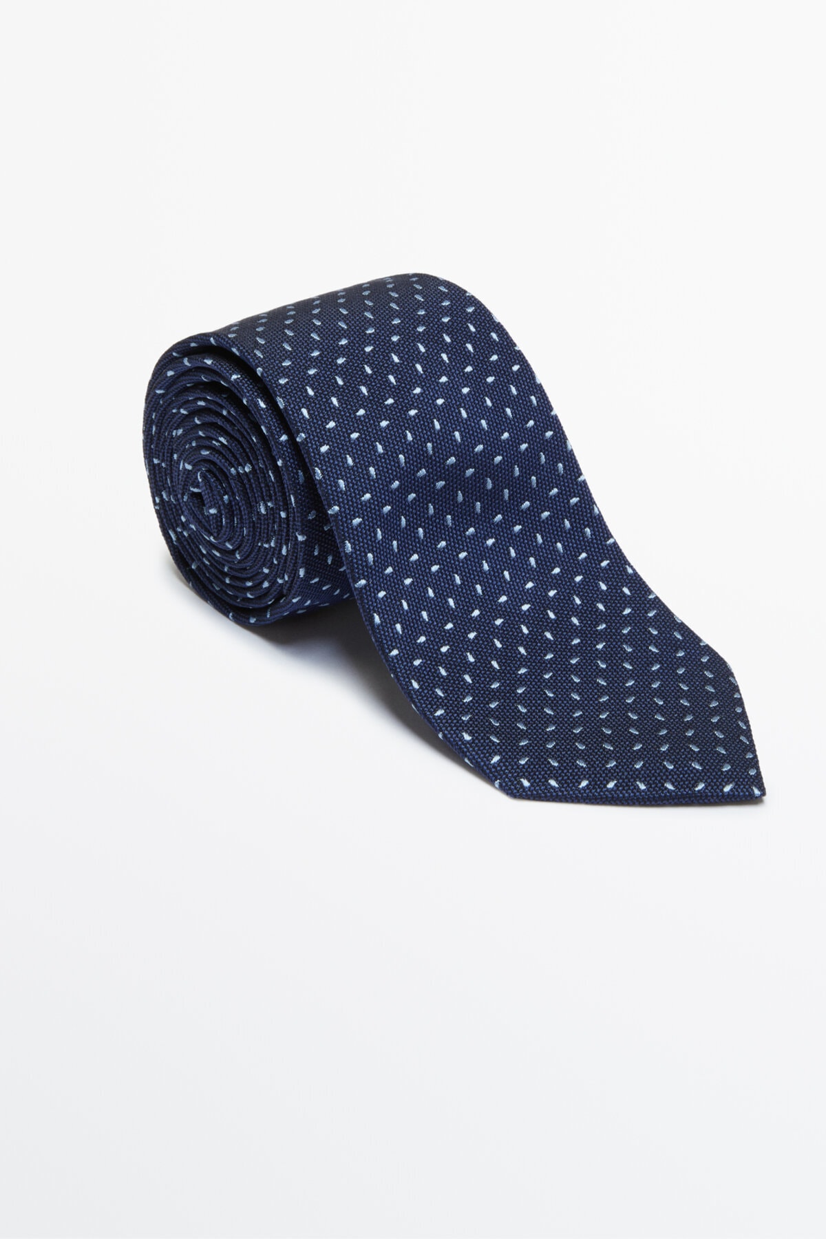 Massimo Dutti Erkek Puantiye Desenli Pamuklu İpek Kravat 01205103