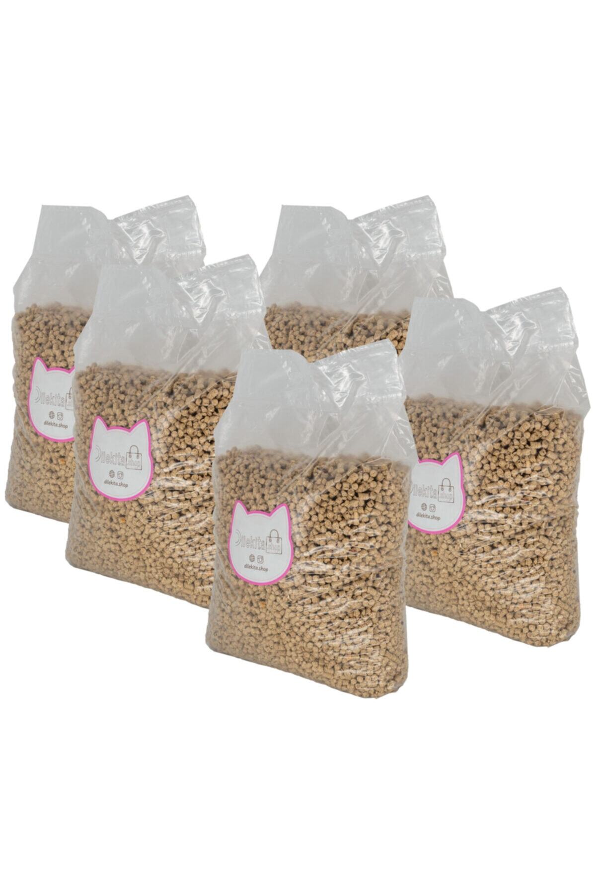 Dilekita Topaklanan Doğal Çam Peleti Kedi Kumu (10 Litre X 5 Adet)
