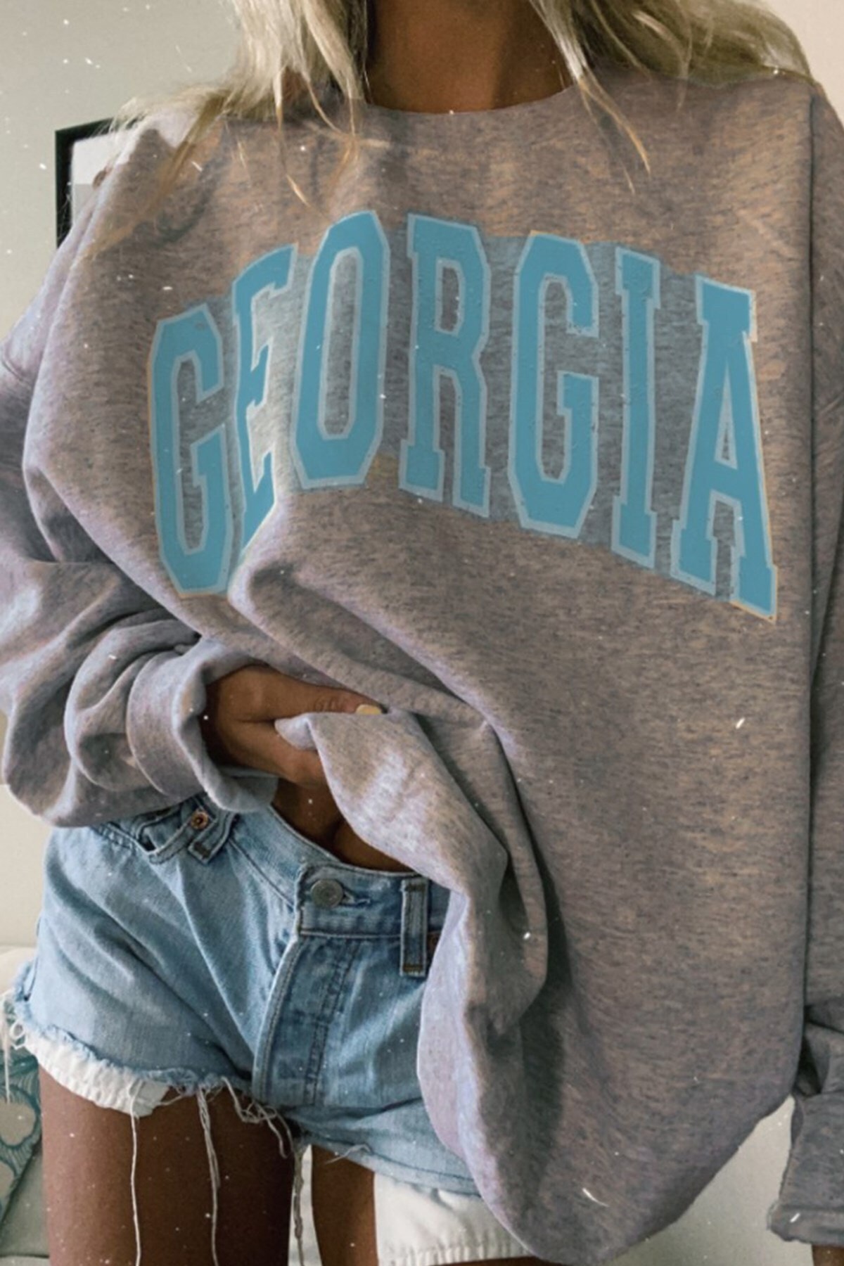 Madmext Mad Girls Mavi Sweatshirt Mg1212