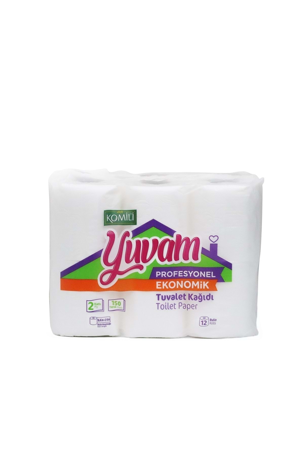 Komili Yuvam - 2 Katlı Tuvalet Kağıdı - 12 Rulo