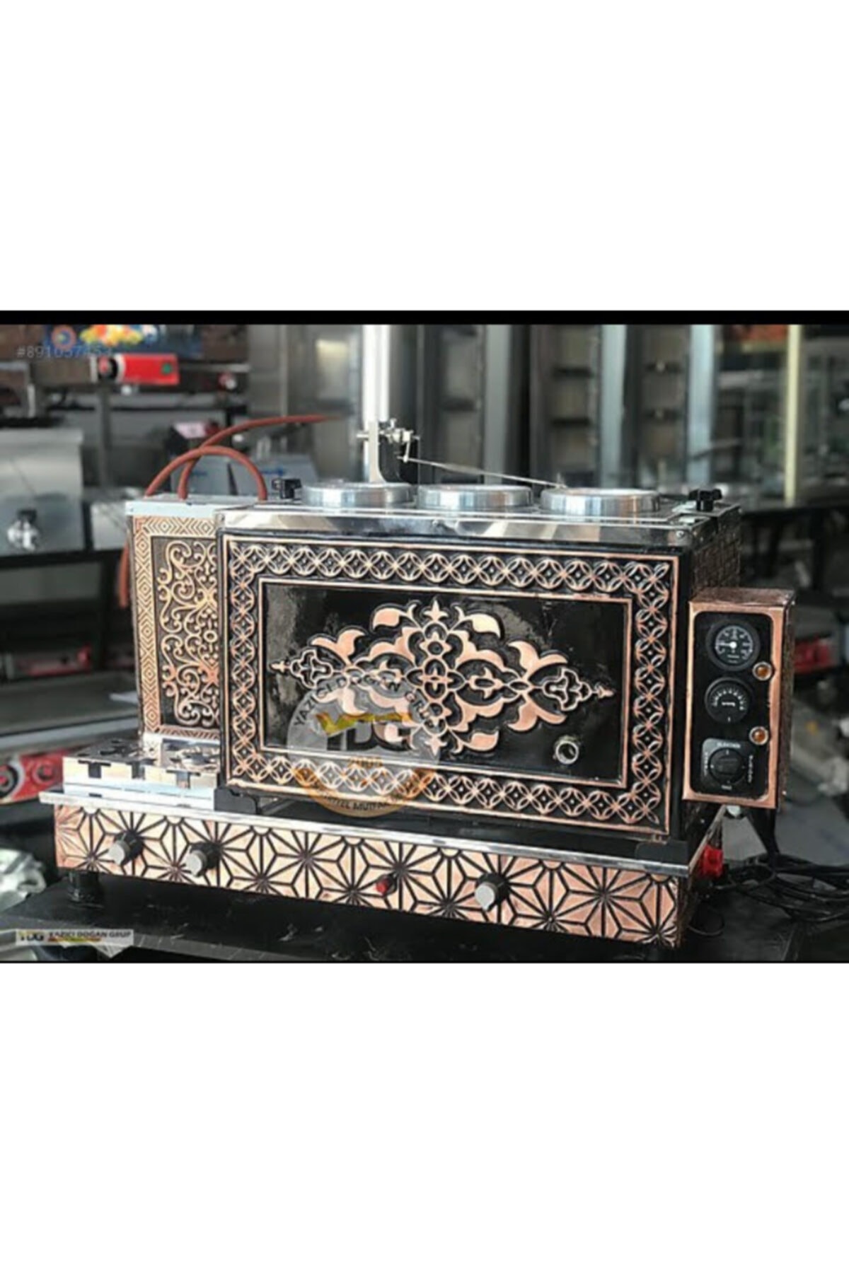 Demstar 3 Demlikli Bakır Işlemeli Çay Kazanı