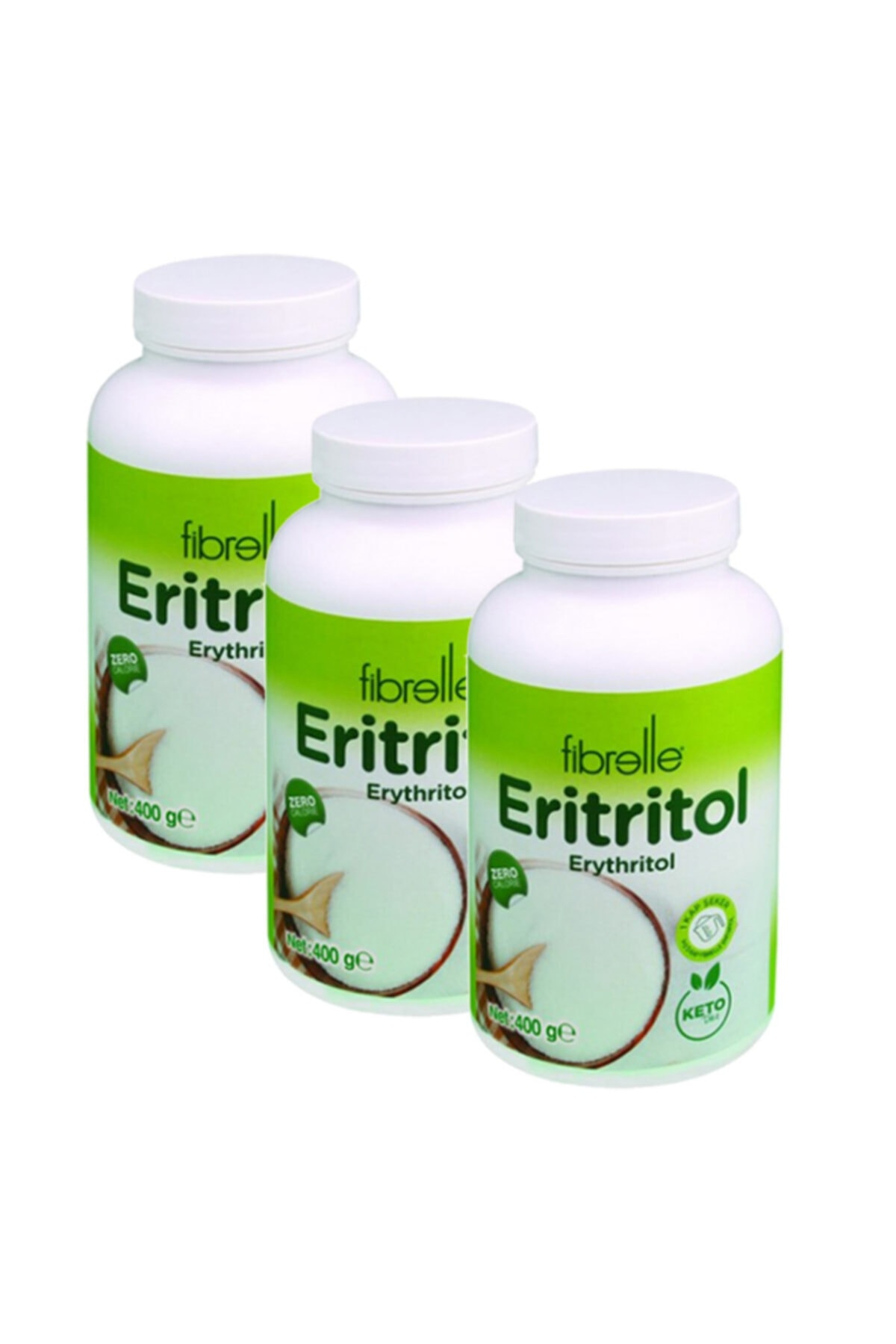 Fibrelle 3 Kutu Eritritol 400 Gr Sıfır Kalori Erythritol X 3