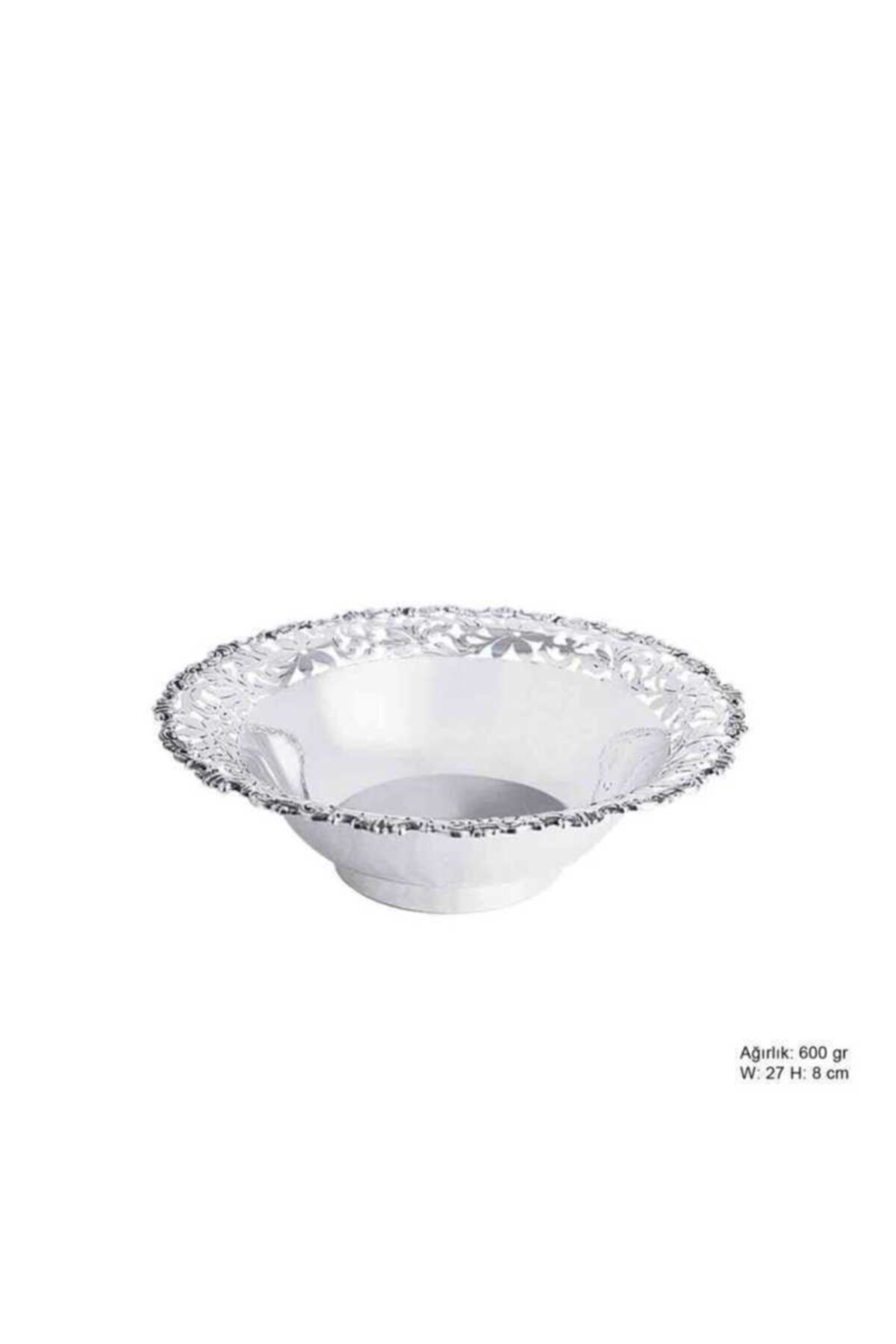 Ouis silver Papatya Motifli Gümüş Meyvelik