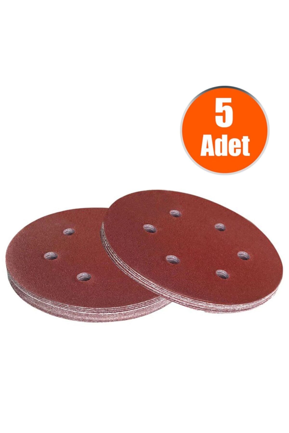 Badem10 5 Adet Delikli Cırt Zımpara 180 Mm Spiral Taşlama (80 Kum)