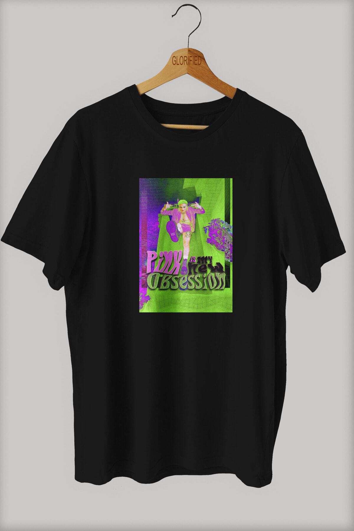 Glorified Damiano Maneskin Tasarım Baskılı Oversize T-shirt ( Tişört ) %100 Cotton
