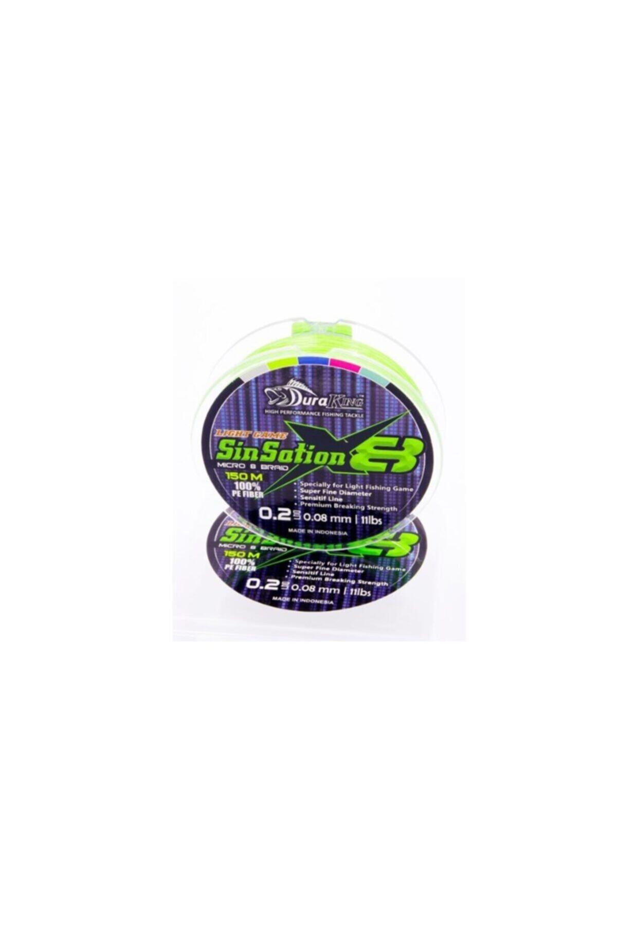 Duraking Sinsation 8x 150mt Ip Misina 0,4pe 0,10mm-fg Fluo Yeşil