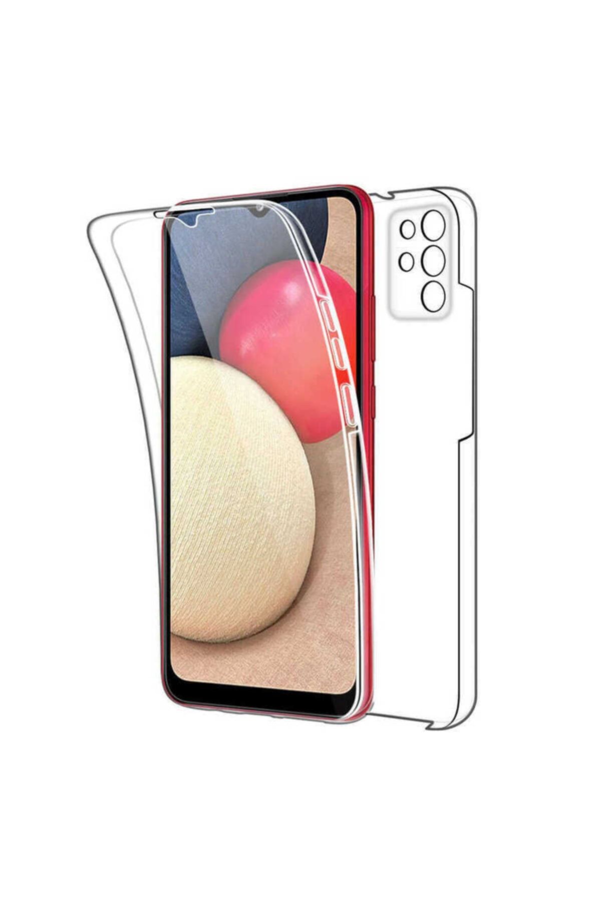 Samsung Galaxy A32 4g Uyumlu 360° Çift Taraflı Tam Koruma Ultra Ince Şeffaf Silikon Kapak
