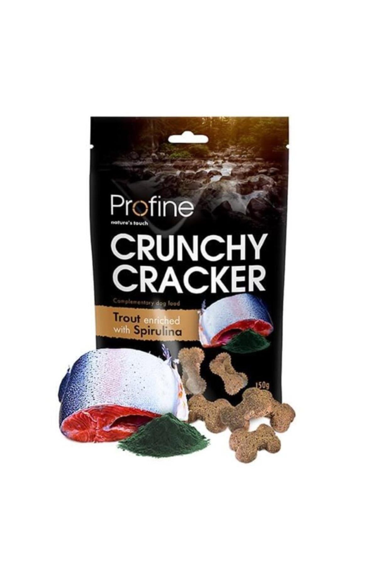 Profine Crunchy Cracker Alabalık Spirulina Köpek Ödül Krakeri 150 Gr