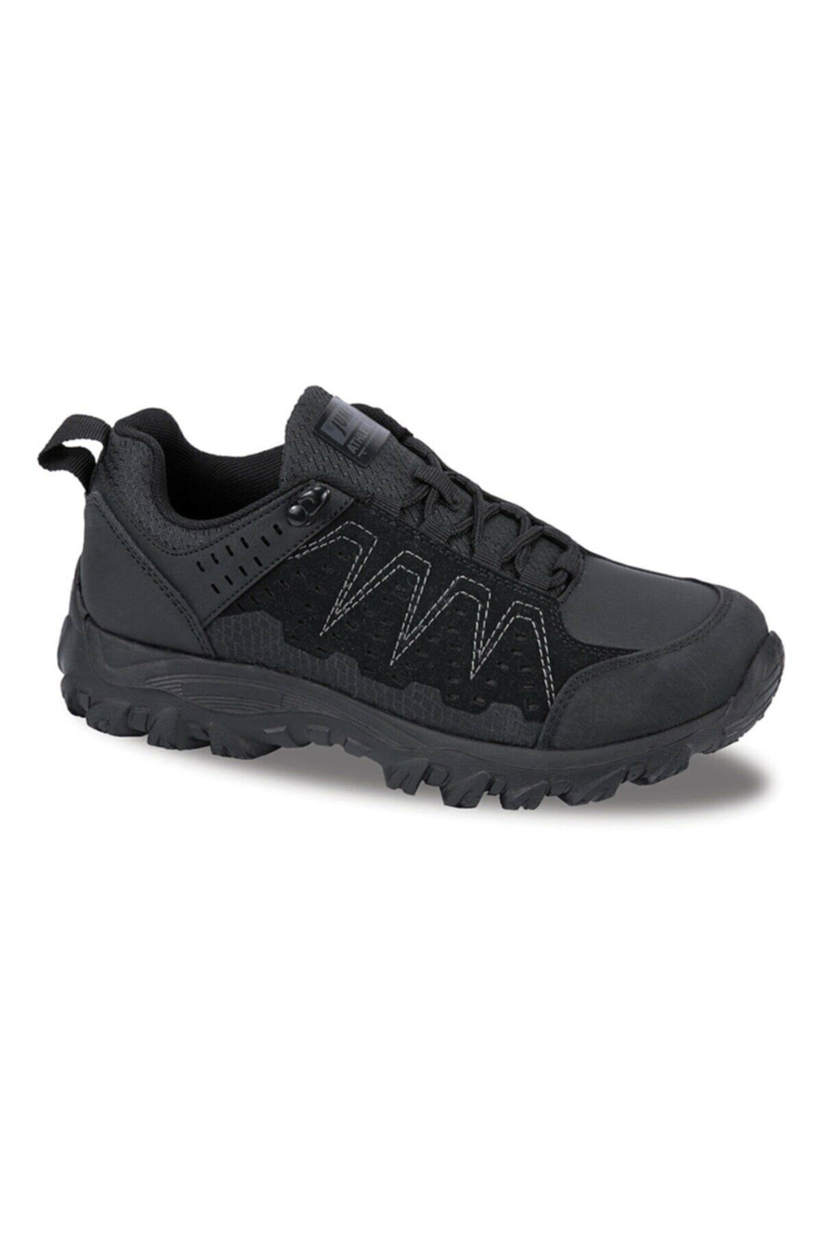 Jump Tam Ortopedik Kalın Taban Siyah Unisex Trakking Outdoor Sneaker Ayakkabı