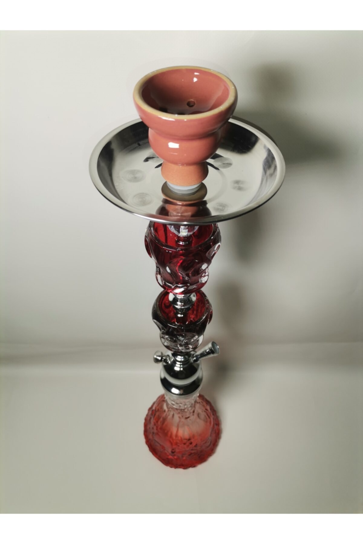 WolfHookah Gökyüzü Orta Boy Kırmızı Nargile Takımı