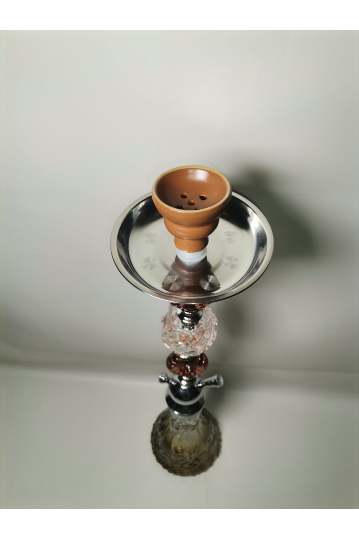 WolfHookah Elmas Orta Boy Kahverengi Nargile Takımı