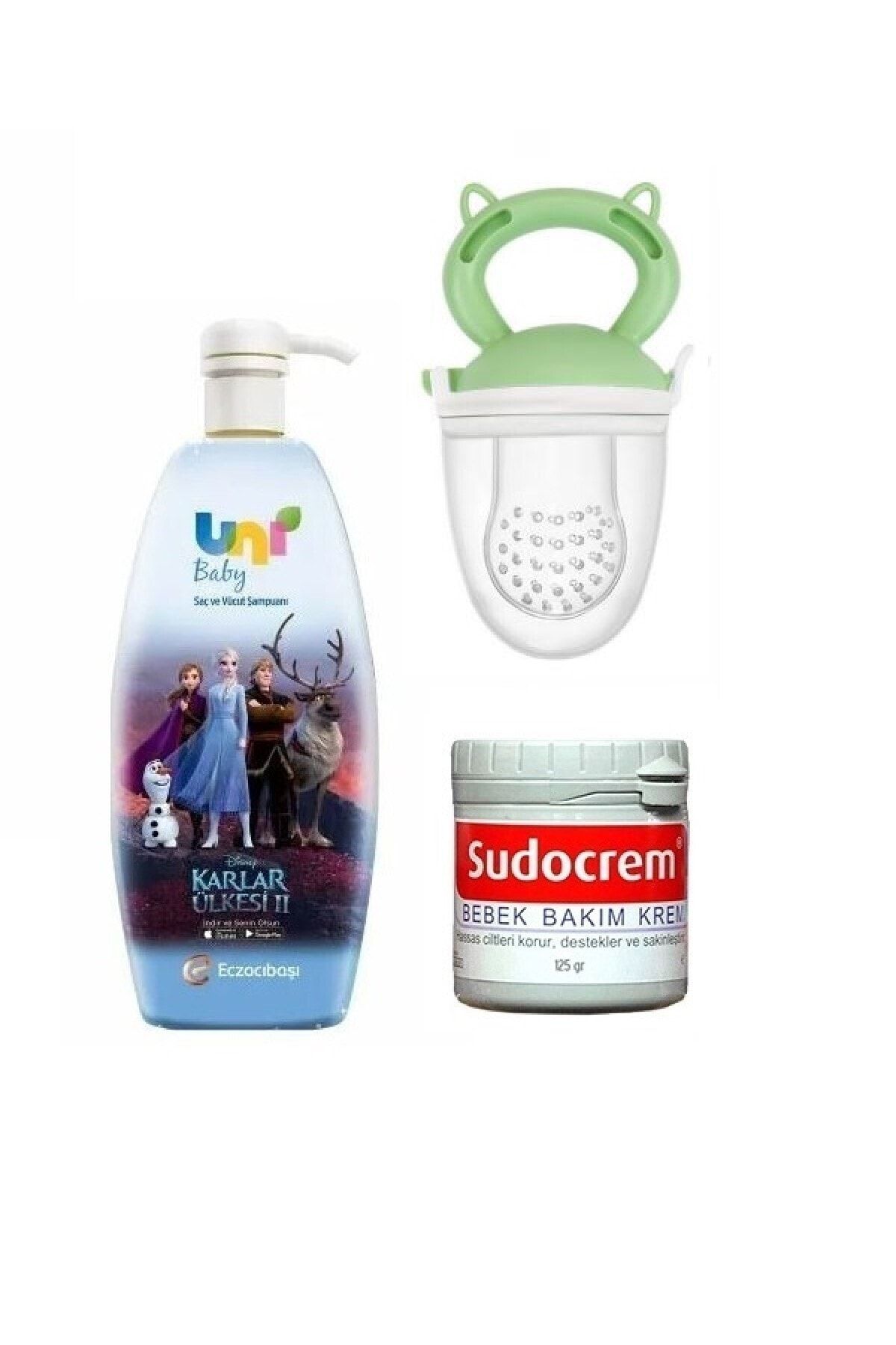 Uni Baby Karlar Ülkesi Saç Ve Vücut Şampuanı 700 Ml+bakım Kremi 125 Gr+meyve Süzgeci Yeşil