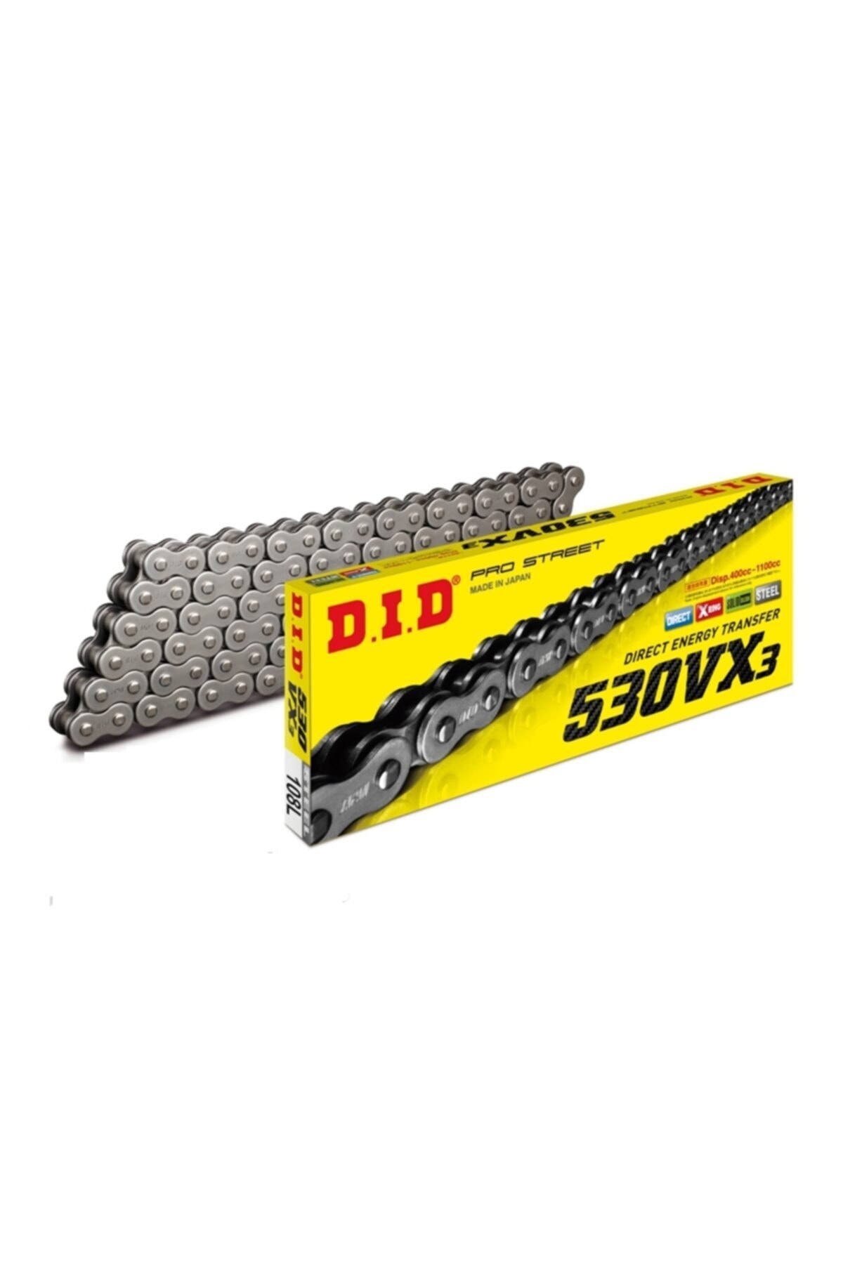 D.I.D 530 Vx3 X-ring Çelik Zincir 118l Uyumlu