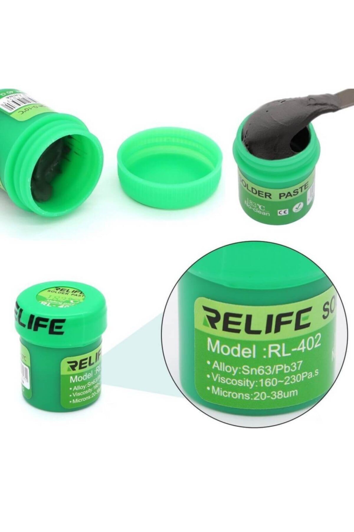 MBL Relıfe Rl-402 Krem Lehim Solder Paste 183°c Noclean Sn63/pb67 40gr