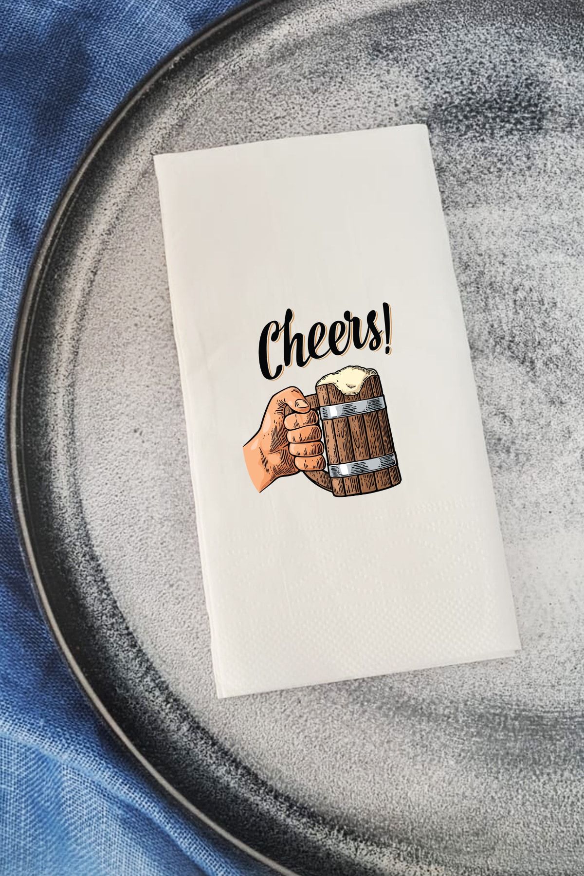 PEKSHOP Sunum Peçetesi Cheers Beer Konuşan Kağıt Peçete