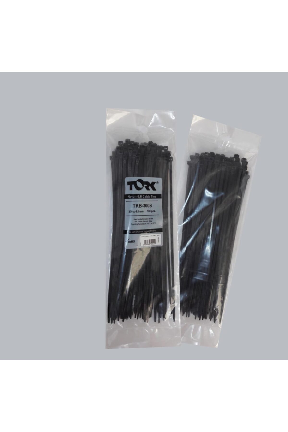 alfapazar Tork Siyah Kablo Bağı 4,8x300