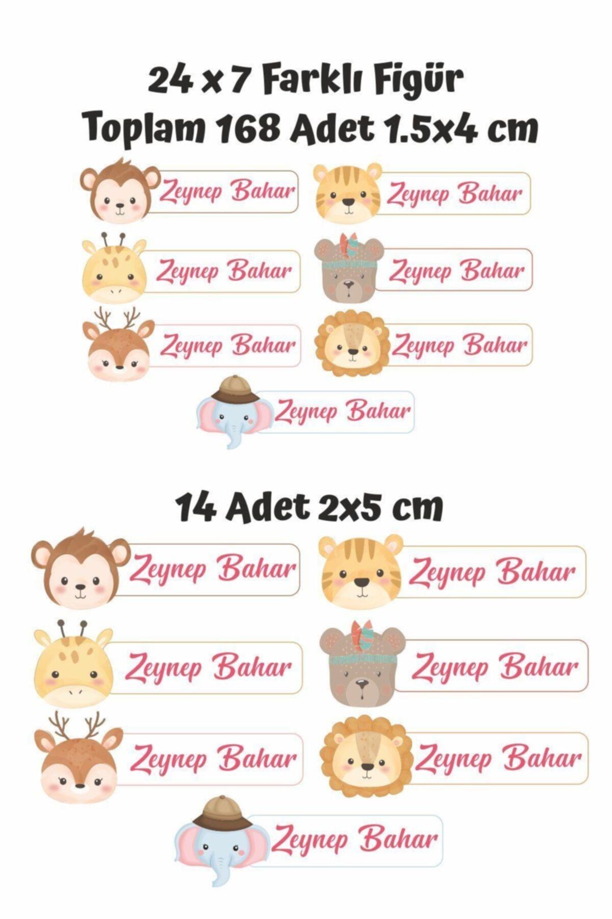 MSticker Okul Etiketi Kalem Defter Özel Isim Yazılabilen Etiket 180 Adet