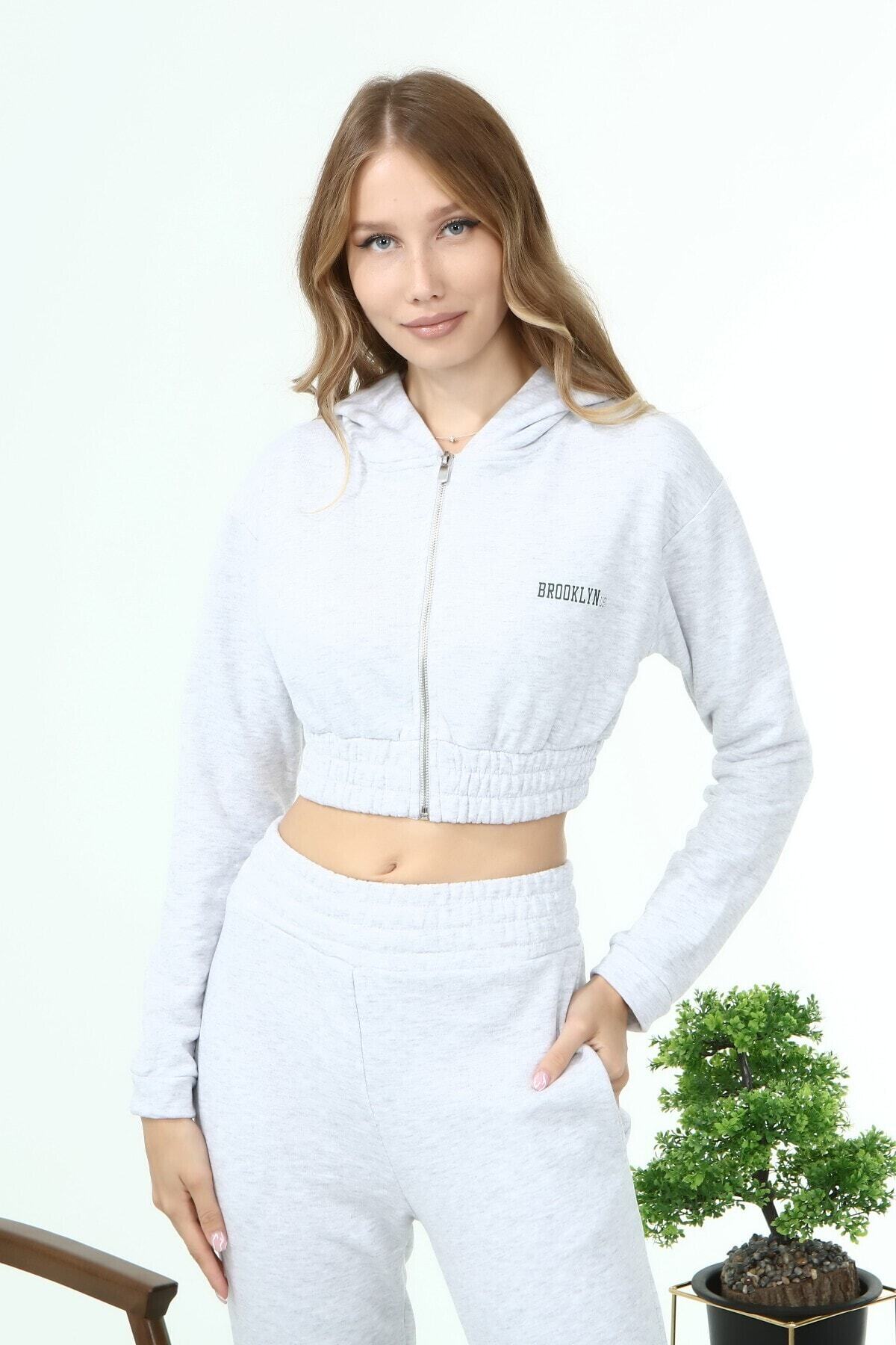 Daem Butik Kadın Brooklyn Gri Eşofman Takım