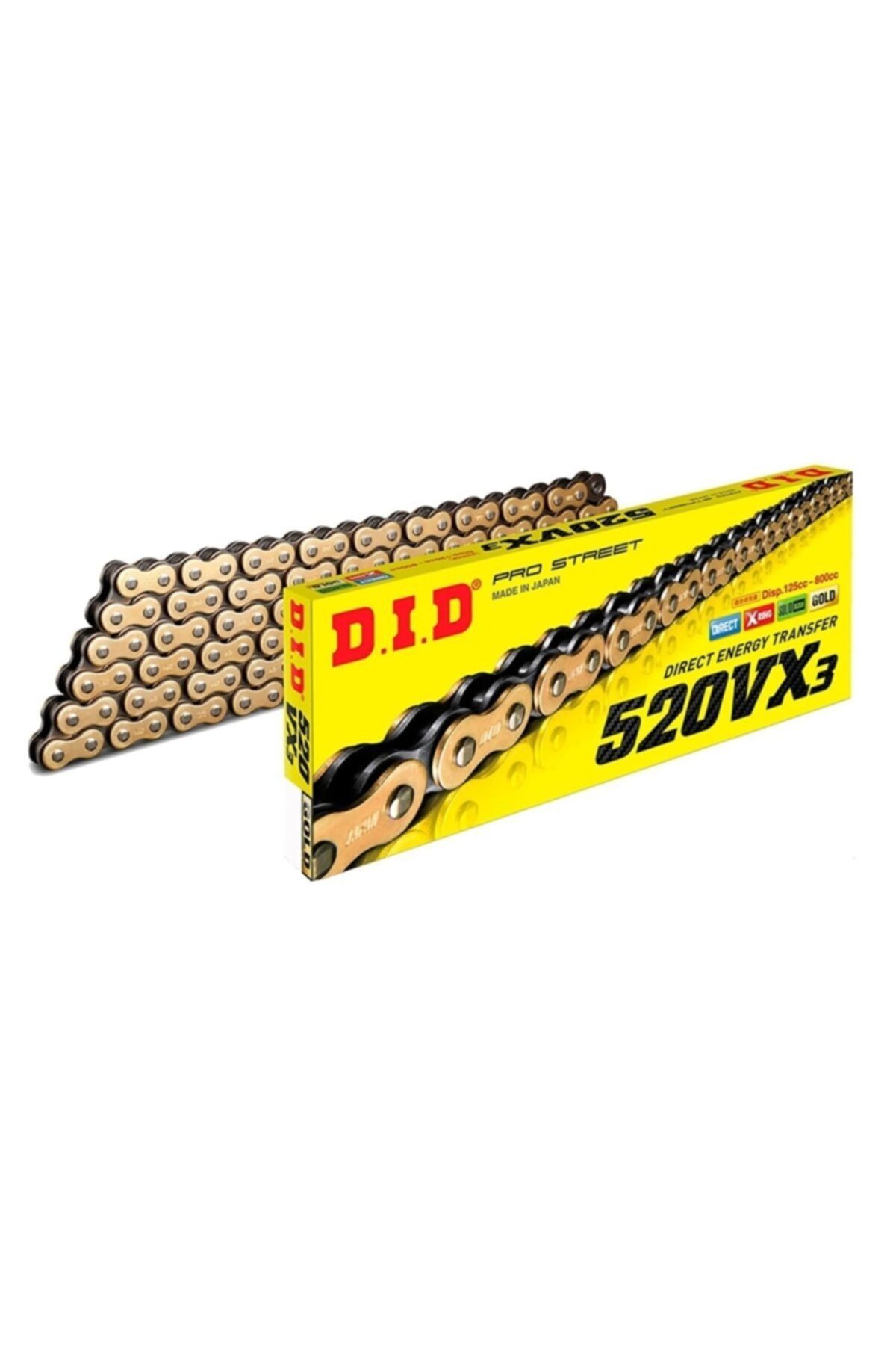 D.I.D 520 Vx3 X-ring Gold Zincir 106l