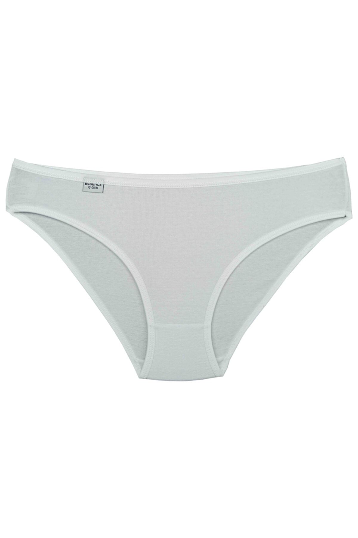Bluence Kadın Beyaz Likralı Slip Külot