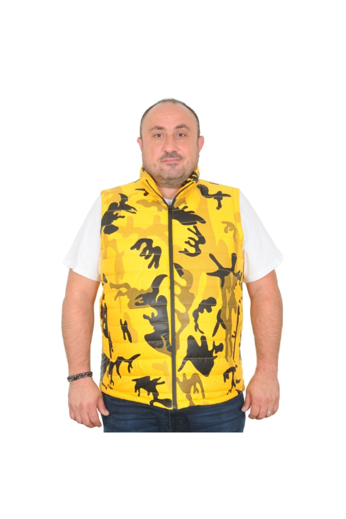 MocGrande Erkek Sarı Kamuflaj Yelek